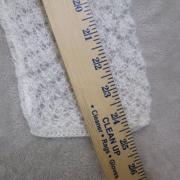 Eileen Fisher Italian Yarn Ultra Light Weight Sweater Creamy Ivory Size PM - Picture 9 of 10